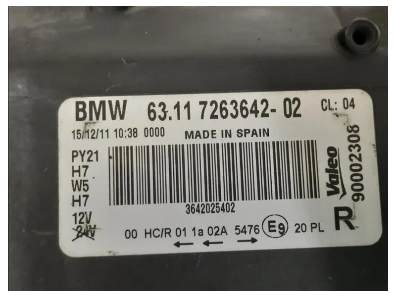 Proiettore ANT DX 7263642-02 Bmw Serie 1 E87 Berlina 2005