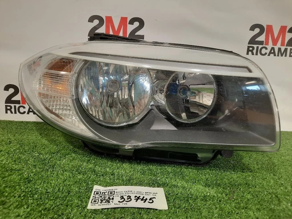 Proiettore ANT DX 7263642-02 Bmw Serie 1 E87 Berlina 2005
