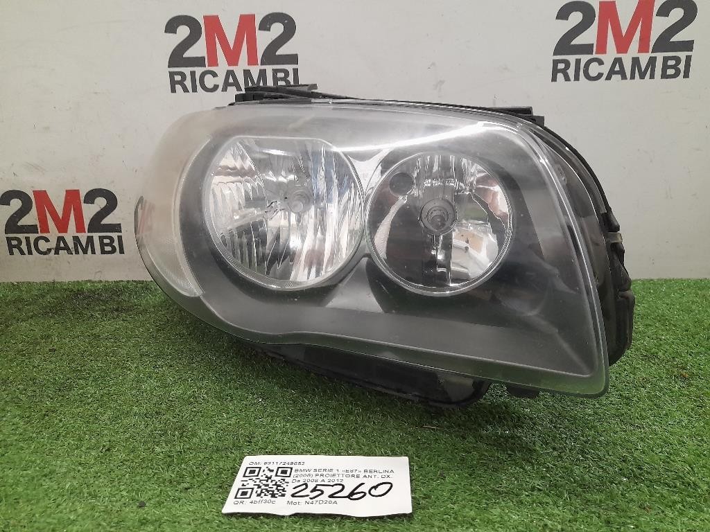 Proiettore ANT DX 63117249652 Bmw Serie 1 E87 Berlina 2005
