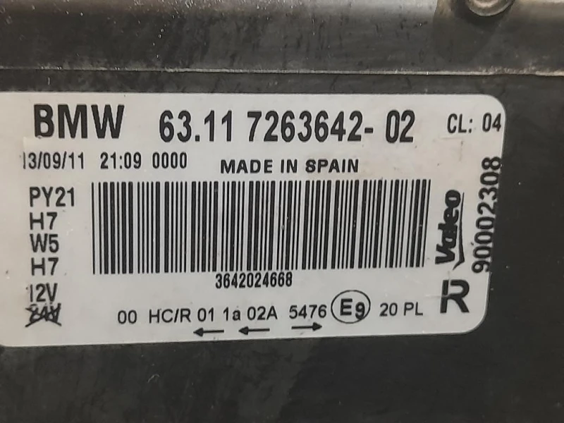 Proiettore ANT DX 726364202 Bmw Serie 1 E88 Cabrio 2005