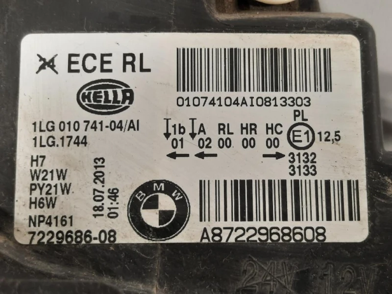 Proiettore ANT DX 7229686-08 Bmw Serie 1 F20 Berlina 2012