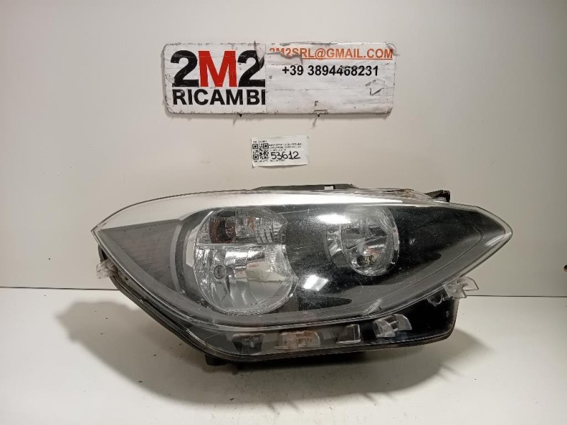 Proiettore ANT DX 7229686 Bmw Serie 1 F20 Berlina 2012