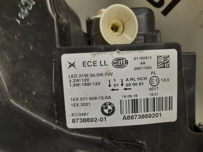 Proiettore ANT DX 8738692 Bmw Serie 1 F20 Berlina 2015