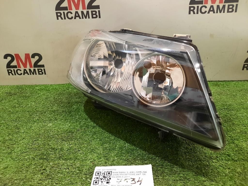 Proiettore ANT DX 63116942722 Bmw Serie 3 E90 Berlina 2005
