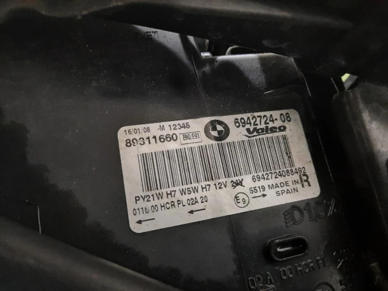 Proiettore ANT DX 63116942724 89311660 Bmw Serie 3 E90 Berlina 2005