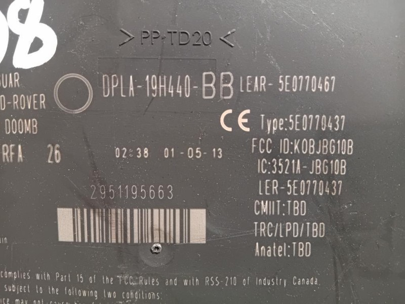 Centralina Keyless GO DPLA-19H440-BB Jaguar XF I 2011