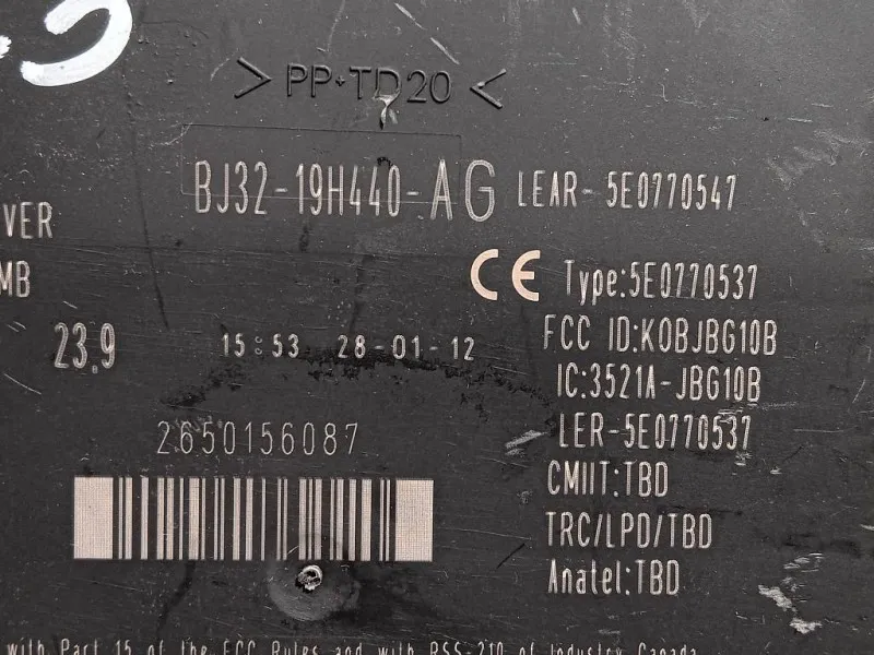 Centralina Keyless GO BJ32-19H440-AG Land Rover Range Rover Evoque I 2011