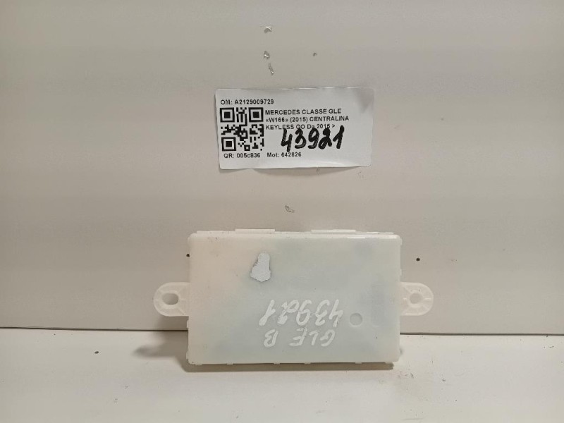 Centralina Keyless GO A2129009729 Mercedes Classe GLE W166 2015