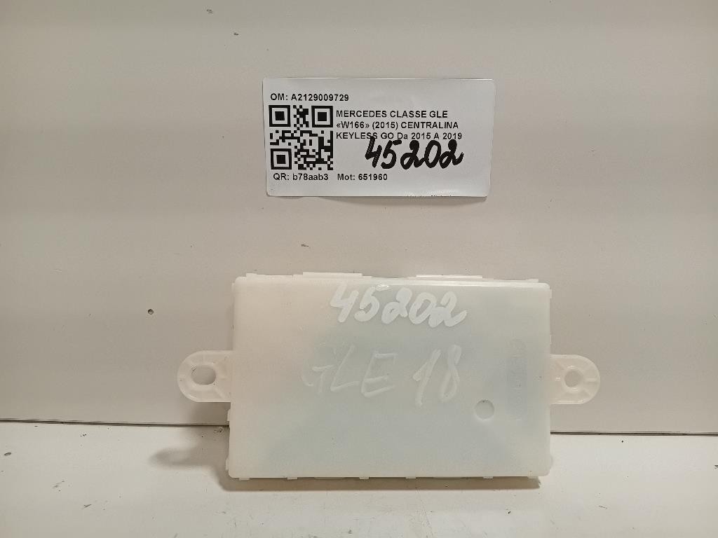 Centralina Keyless GO A2129009729 Mercedes Classe GLE W166 2015