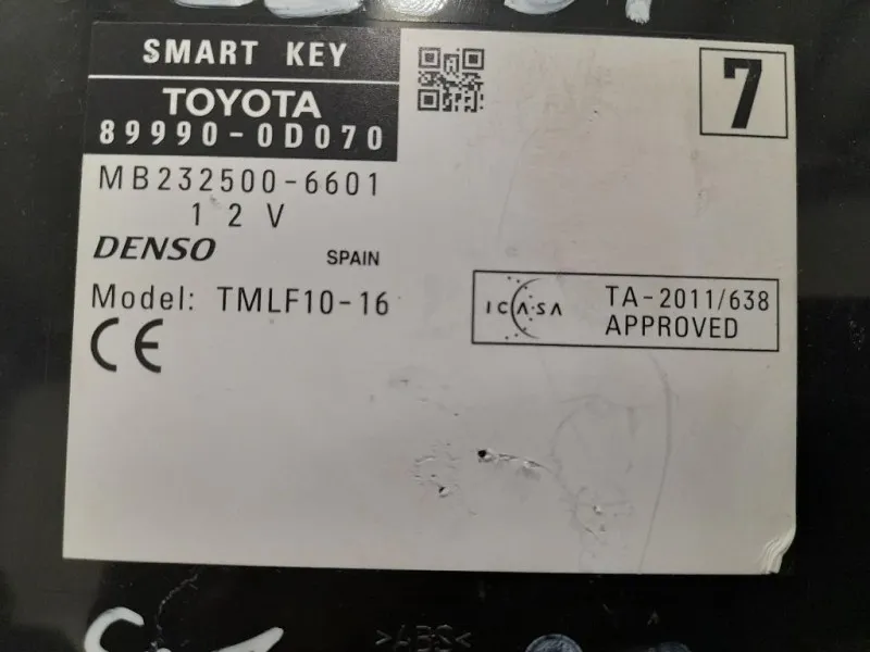 Centralina Keyless GO 899900D070 Toyota Yaris IV 2014