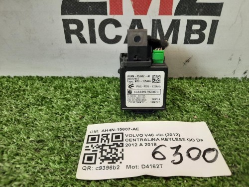 Centralina Keyless GO AH4N-15607-AE IMMOBILIZER Volvo V40 II 2012