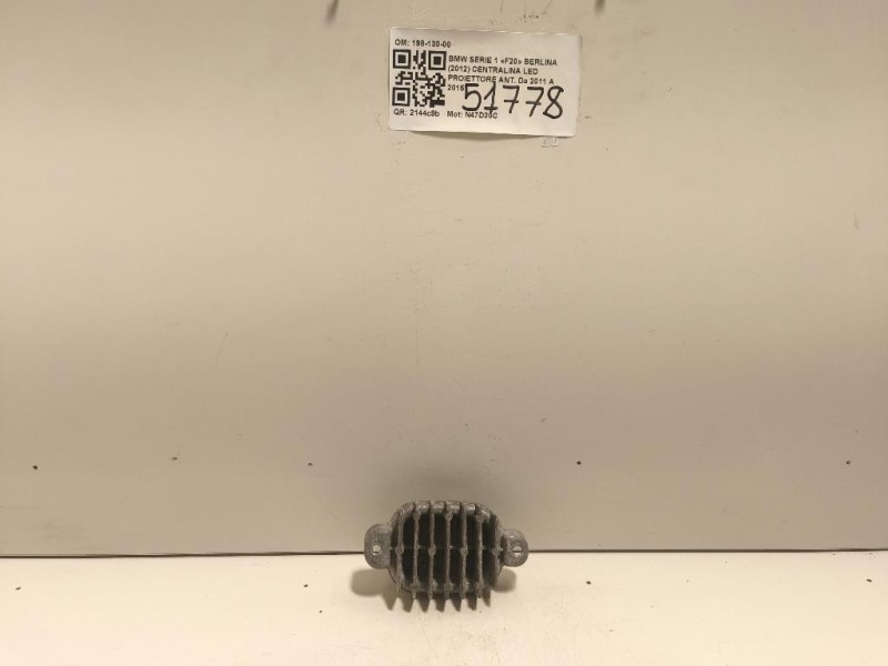 Centralina LED Proiettore ANT 198-130-00 Bmw Serie 1 F20 Berlina 2012