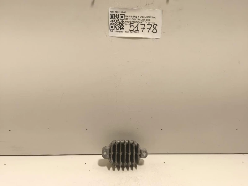 Centralina LED Proiettore ANT 198-130-00 Bmw Serie 1 F20 Berlina 2012