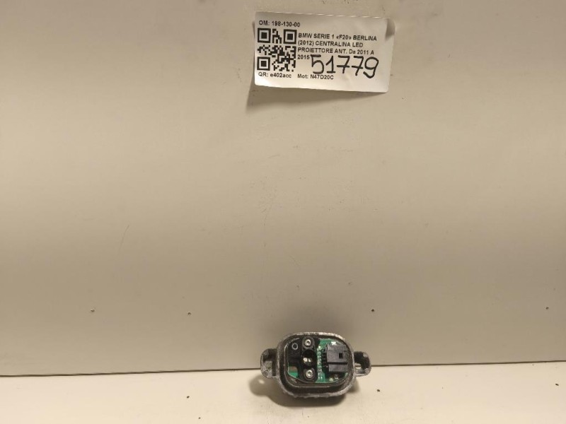 Centralina LED Proiettore ANT 198-130-00 Bmw Serie 1 F20 Berlina 2012