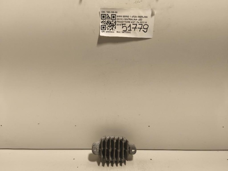 Centralina LED Proiettore ANT 198-130-00 Bmw Serie 1 F20 Berlina 2012