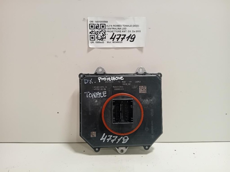 Centralina LED Proiettore ANT DX 1401000568 Alfa Romeo Tonale 2022