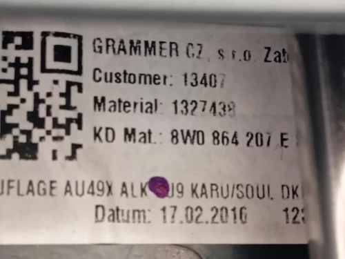 Bracciolo Console Centrale 8W0864207 Audi A4 8W5 Avant 2015