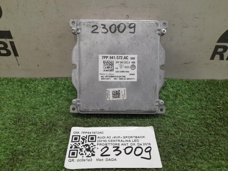 Centralina LED Proiettore ANT DX 7PP941572AC Audi A3 8VF Sportback 2016