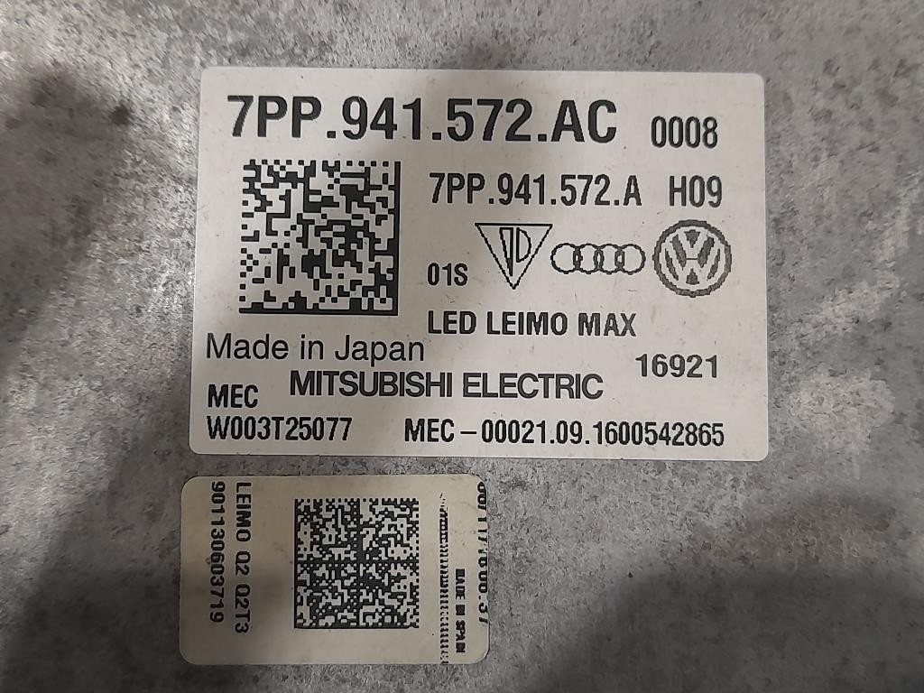 Centralina LED Proiettore ANT DX 7PP841572AC Audi Q2 GAB 2016