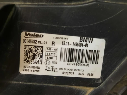 Proiettore ANT DX 63117495004 Bmw X1 F48 2015