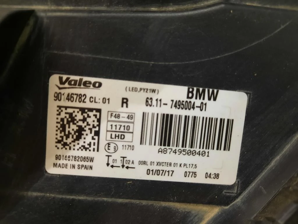 Proiettore ANT DX 63117495004 Bmw X1 F48 2015