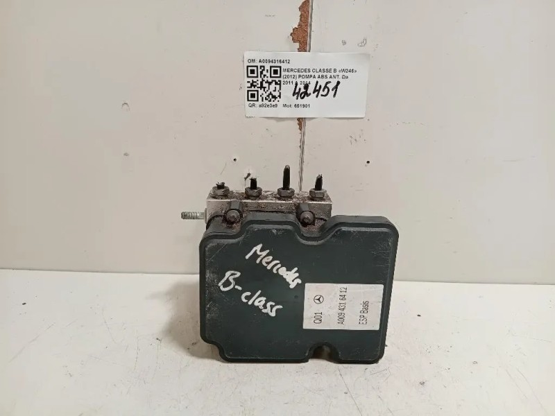 Pompa ABS ANT A0094316412 Mercedes Classe B W246 2012
