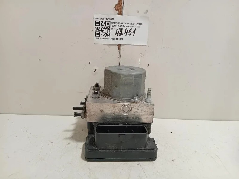 Pompa ABS ANT A0094316412 Mercedes Classe B W246 2012