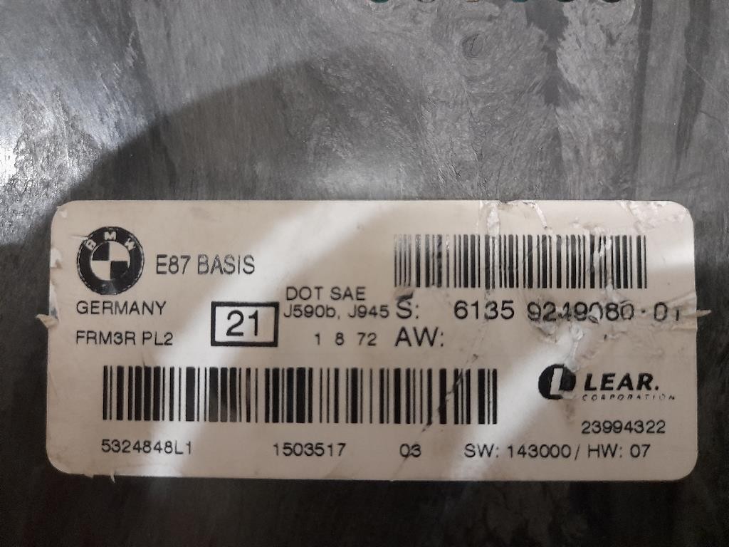 Centralina LUCI Interne 61359249080 Bmw Serie 1 E87 Berlina 2005