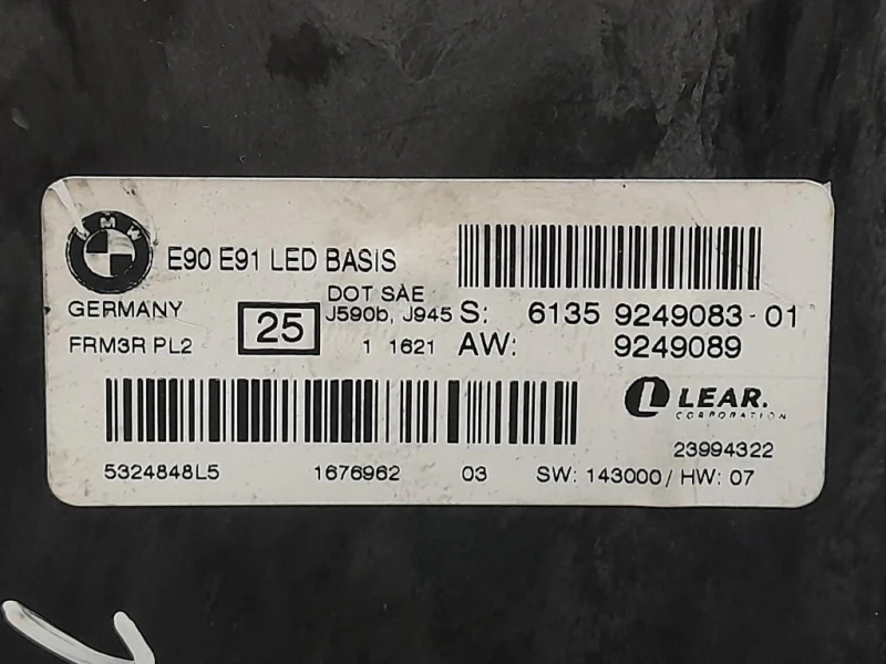 Centralina LUCI Interne 61359263796 Bmw Serie 5 F10 Berlina 2012