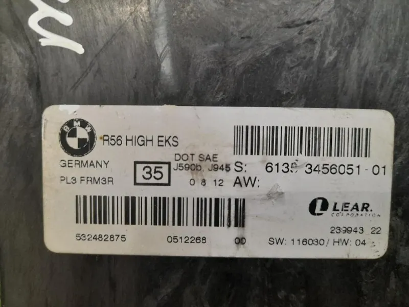 Centralina LUCI Interne 61353456051 Mini MINI Cooper R56 2007