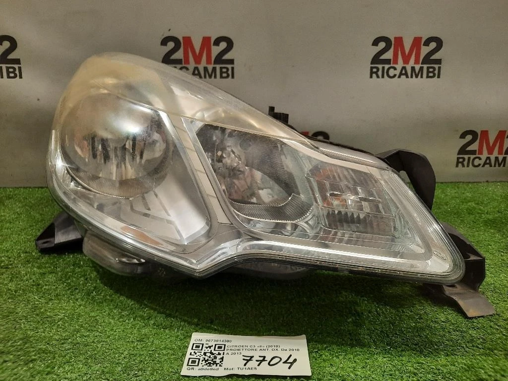 Proiettore ANT DX 9673814380 Citroen C3 II 2010