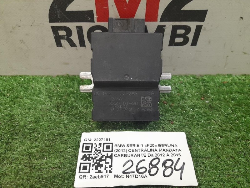 Centralina Mandata Carburante 2227181 Bmw Serie 1 F20 Berlina 2012