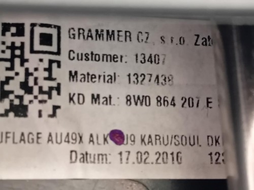 Bracciolo Console Centrale 8W0864207 Audi A4 8W5 Avant 2015