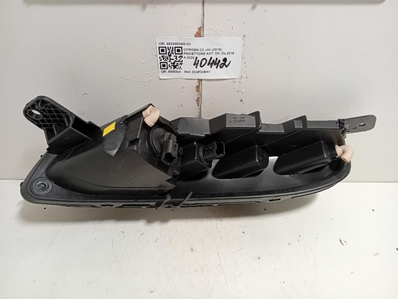 Proiettore ANT DX 9833480480-03 Citroen C3 III 2016
