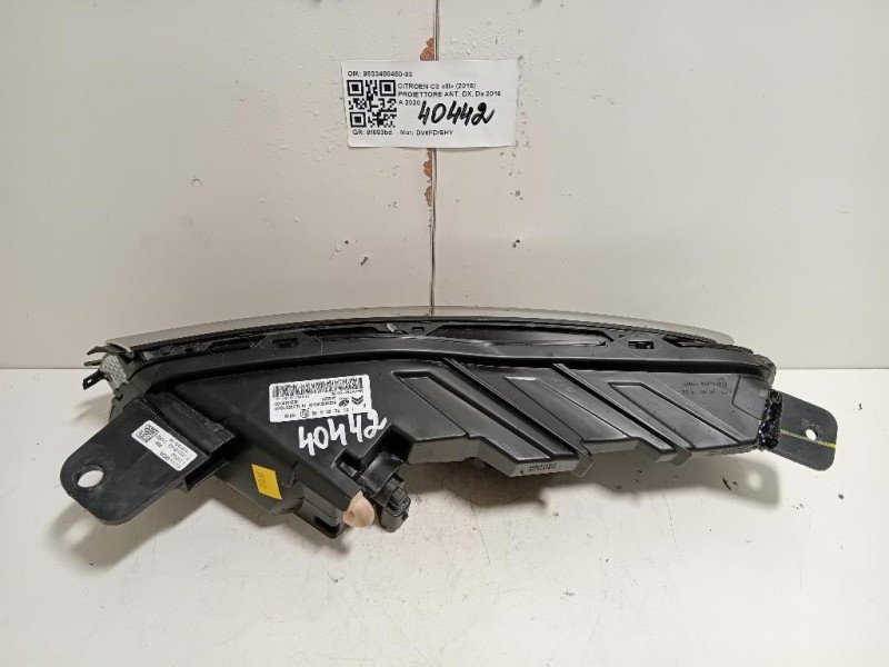 Proiettore ANT DX 9833480480-03 Citroen C3 III 2016