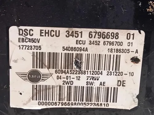 Pompa ABS ANT 34516796698 Mini MINI Clubman R55 2008