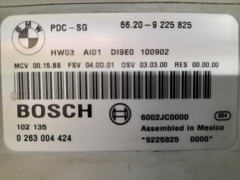 Centralina PARK Assist 66209225825 Bmw Serie 1 E87 Berlina 2005