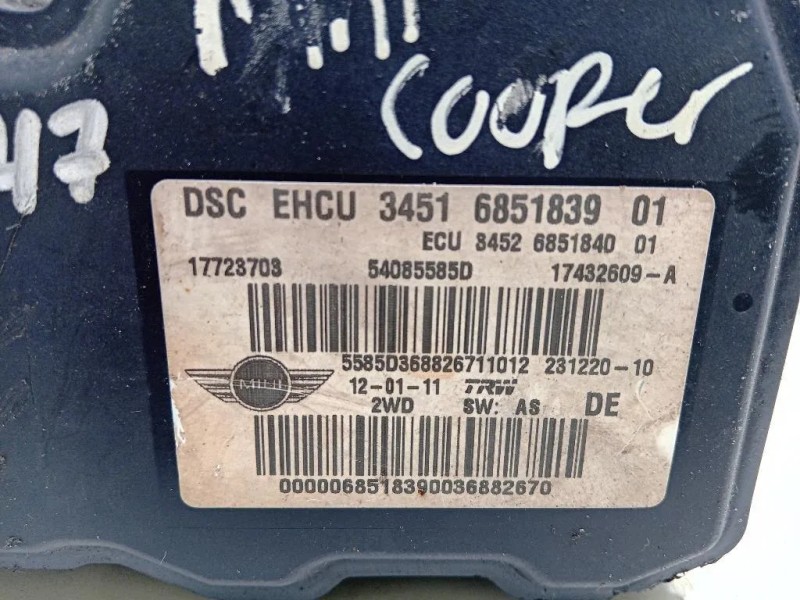 Pompa ABS ANT 3451 6851839 Mini MINI Cooper R56 2007