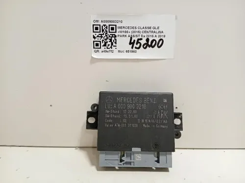 Centralina PARK Assist A0009003210 Mercedes Classe GLE W166 2015