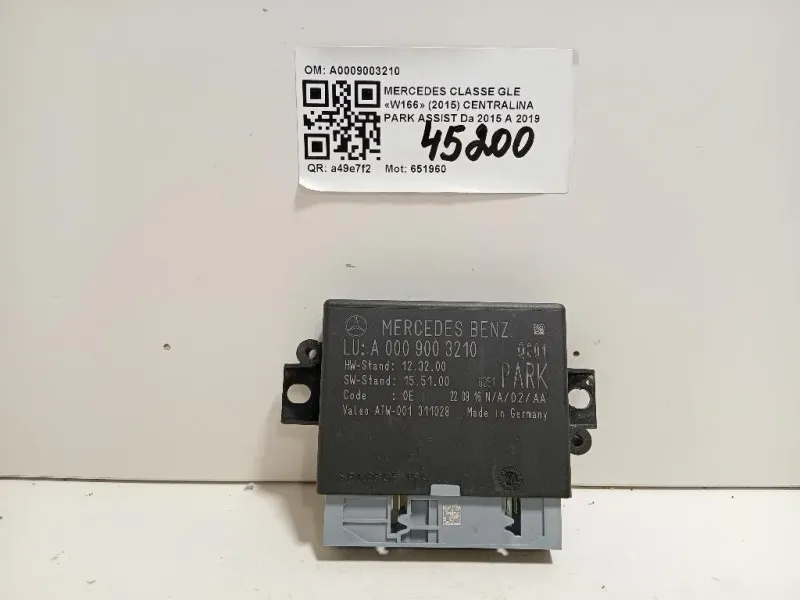 Centralina PARK Assist A0009003210 Mercedes Classe GLE W166 2015