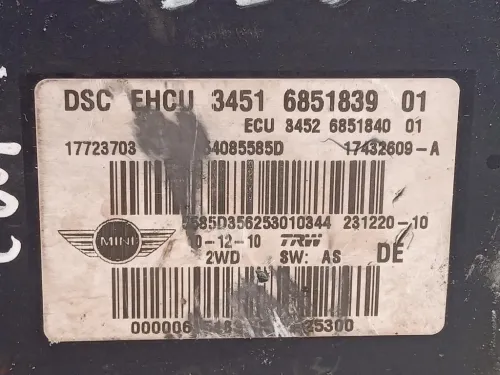 Pompa ABS ANT 3451 6851839 01 Mini MINI Cooper R56 2007