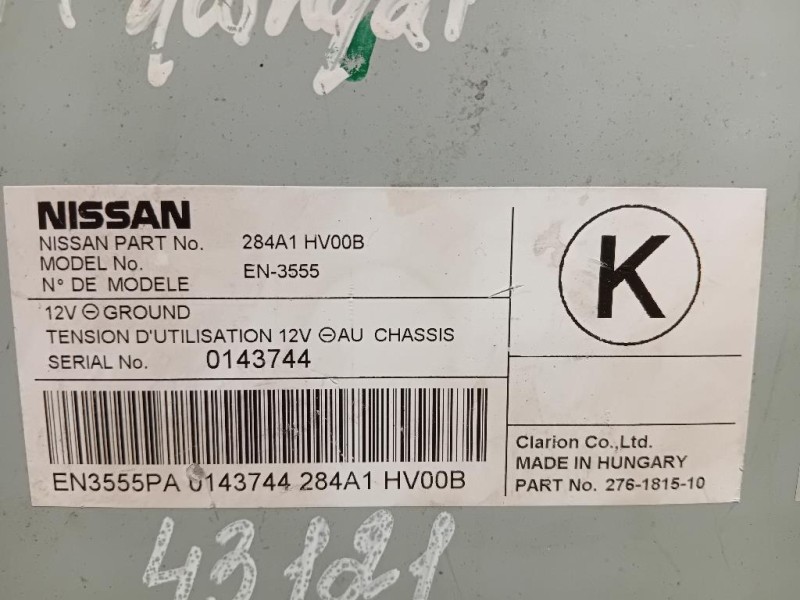 Centralina PARK Assist 014744 284A1 Nissan Qashqai II 2014