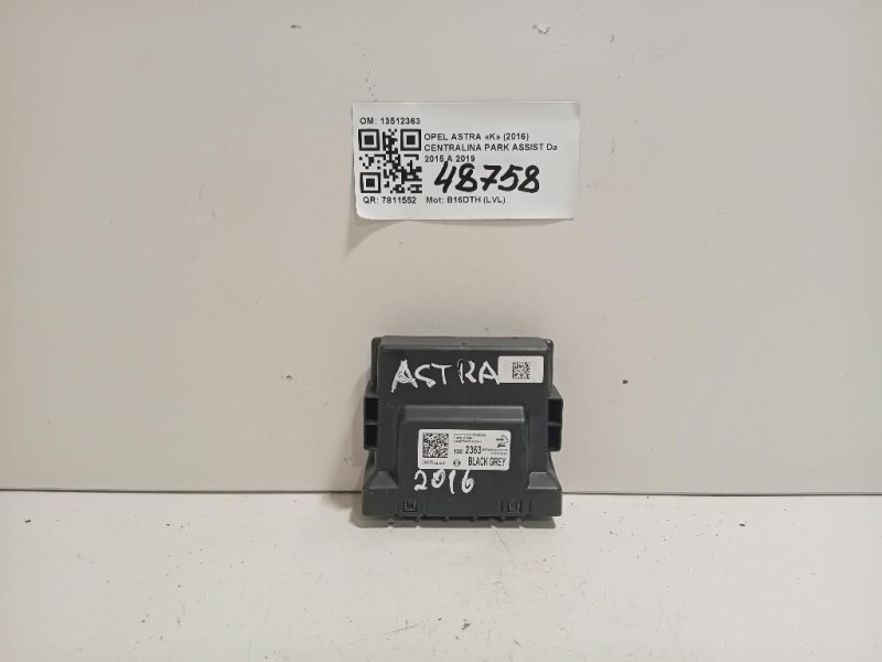 Centralina PARK Assist 13512363 Opel Astra K 2016