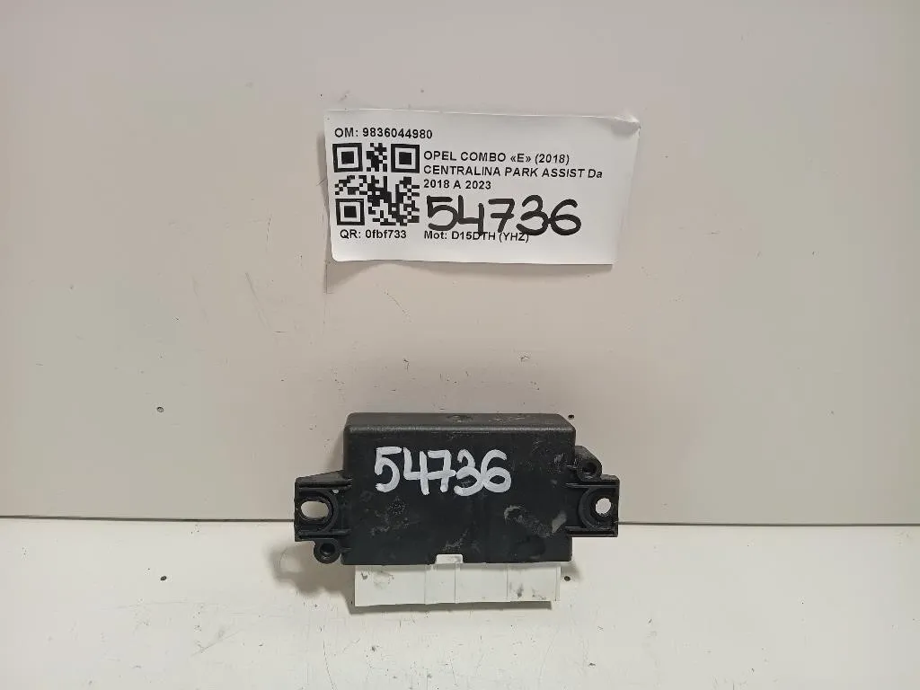 Centralina PARK Assist 9836044980 Opel Combo E 2018