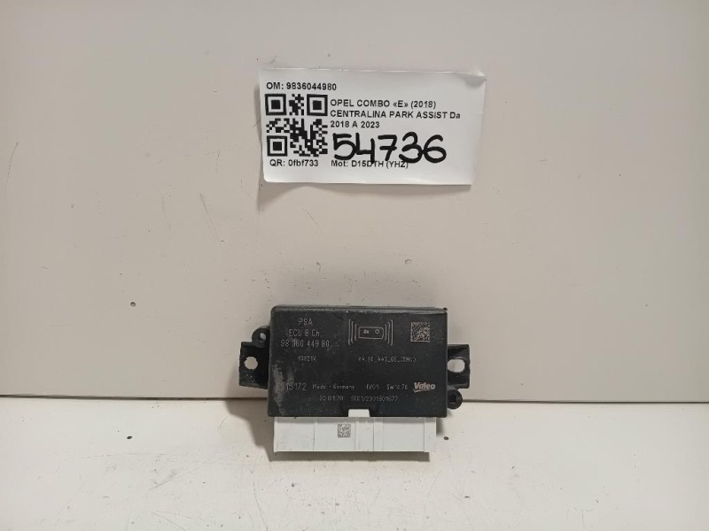 Centralina PARK Assist 9836044980 Opel Combo E 2018