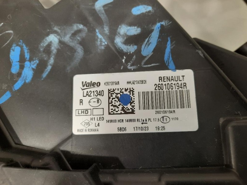 Proiettore ANT DX 260106194R Dacia Duster II 2018