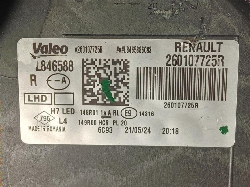 Proiettore ANT DX 260107725R FULL LED 2024 Dacia Duster II 2021