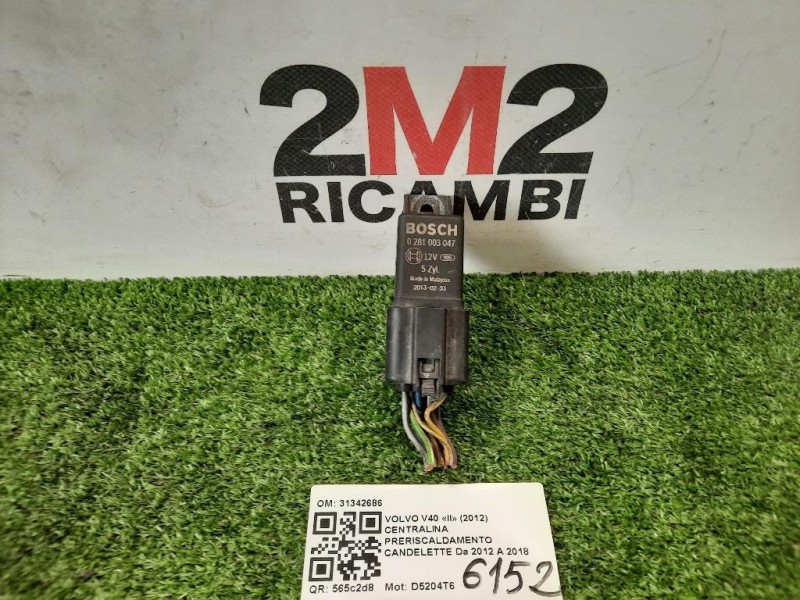 Centralina Preriscaldamento Candelette 31342686 INCANDESCENZA Volvo V40 II 2012