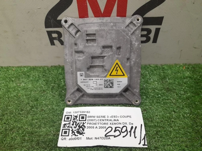 Centralina Proiettore Xenon DX 1307329153 Bmw Serie 3 E92 Coupe 2007