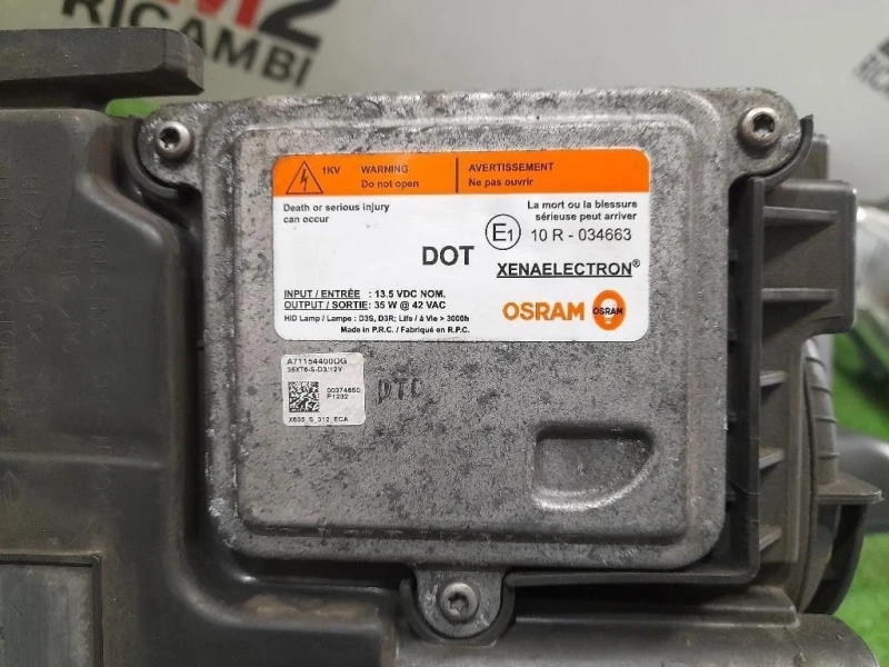 Centralina Proiettore Xenon SX A71154400DG Land Rover Range Rover Evoque I 2011